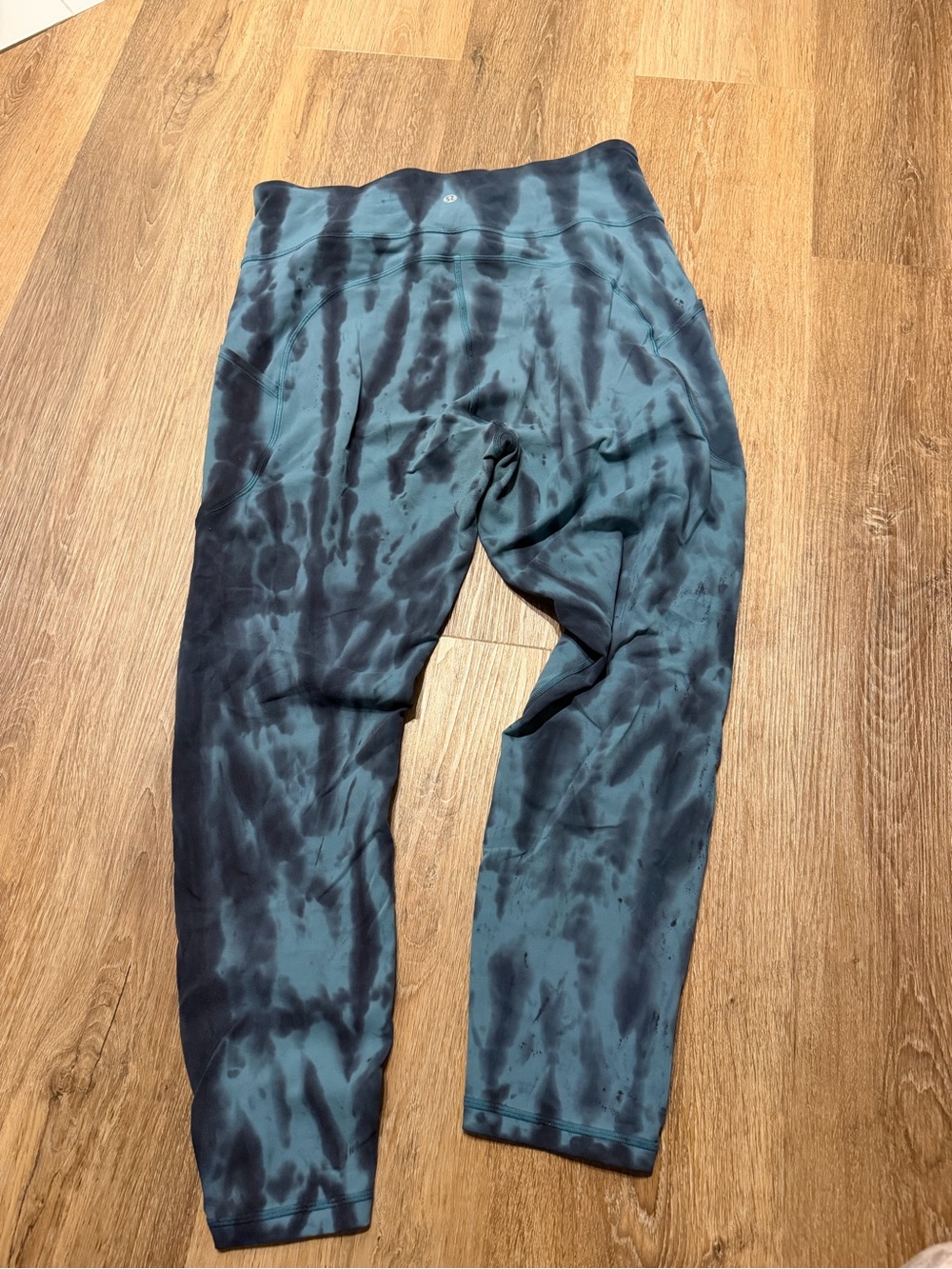 lululemon athletica Blue Tie-Dye Workout Leggings